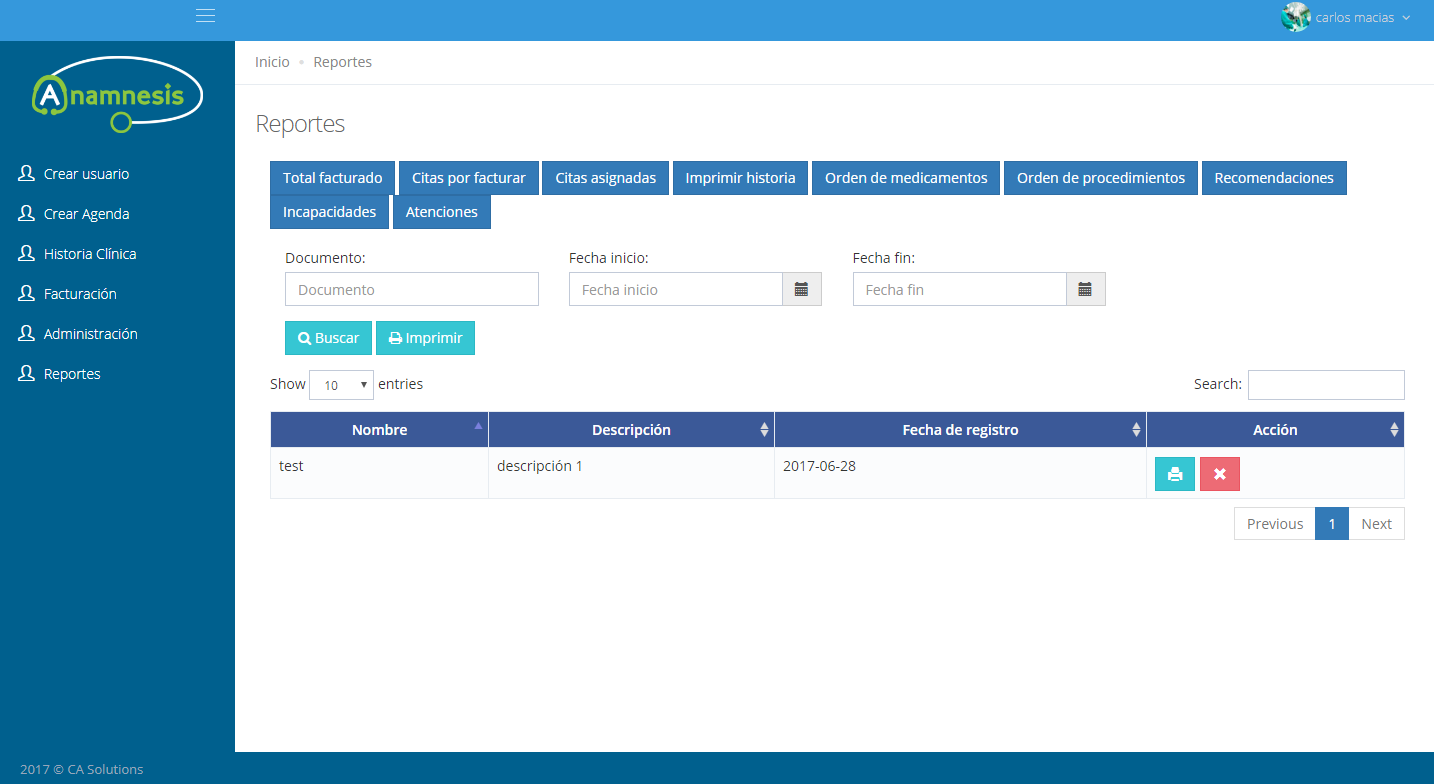 Anamnesis Registro Médico Sistema registro médico Anamnesis