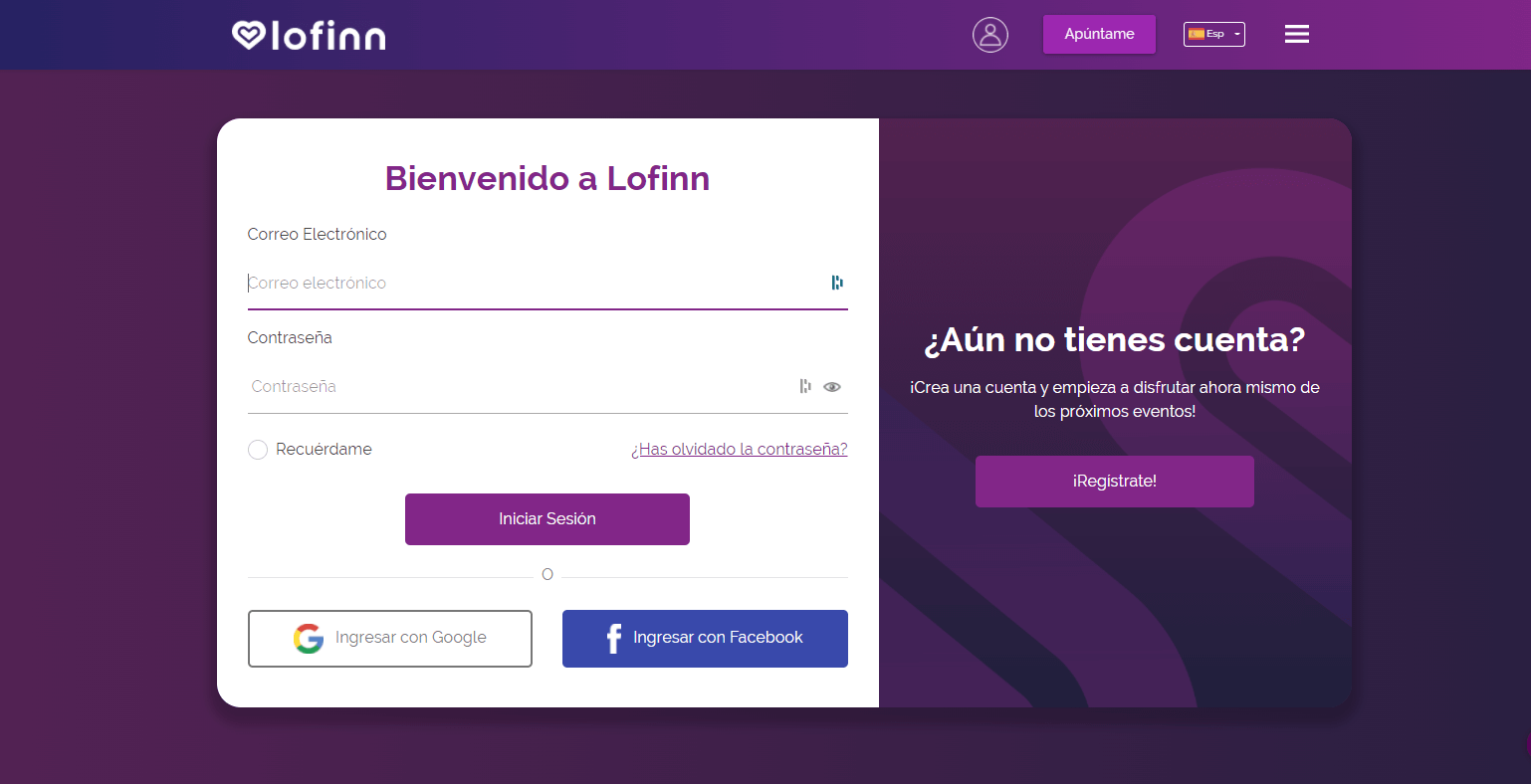 Lofinn Login Página Citas Lofinn Login